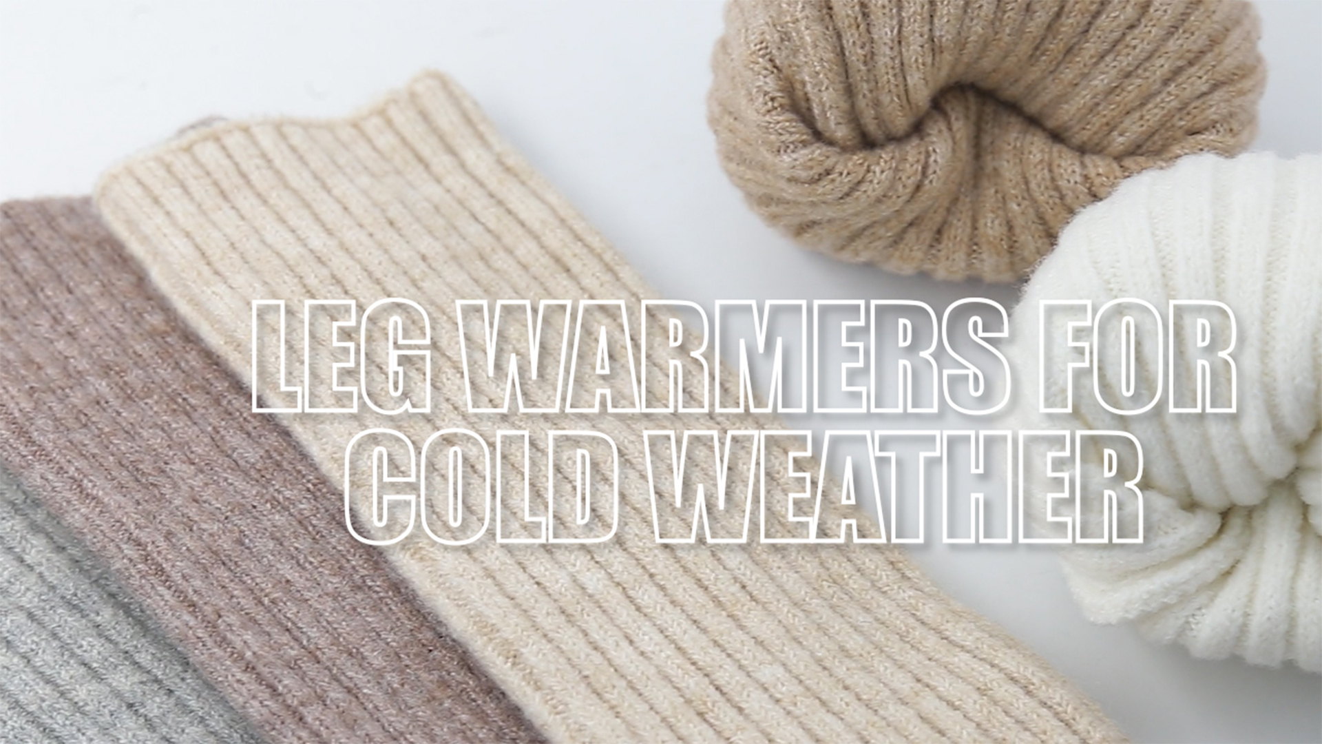 POMIJIAN Leg Warmers for Women Winter Fashion Knitting Black Leg